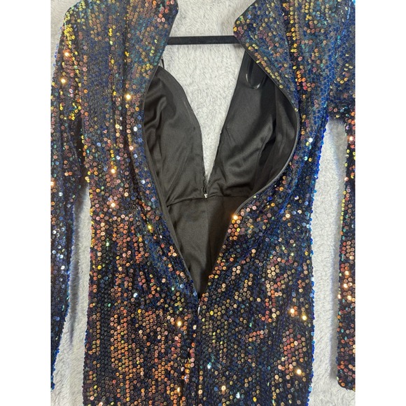 Forever 21 Pretty Floral Print One Piece Romper Long Sleeve V-Neck Size Small - Picture 5 of 7